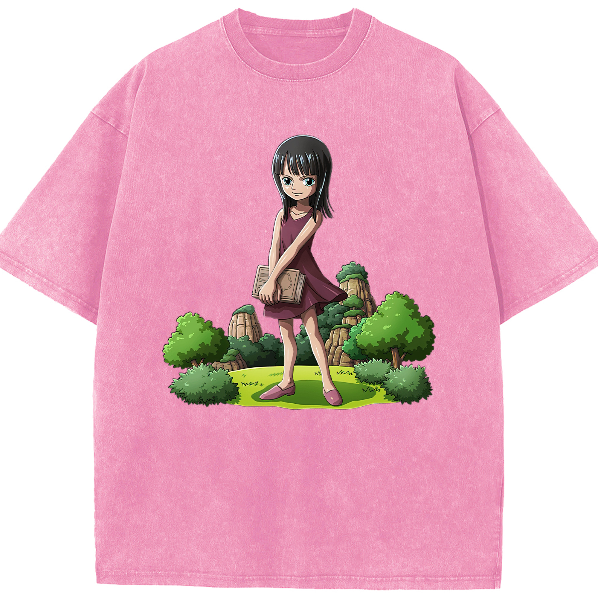 ワンピース ニコ・ロビン ONE PIECE Nico Robin 綿100% ヴィンテージ風 半袖Tシャツ（フロントプリント）